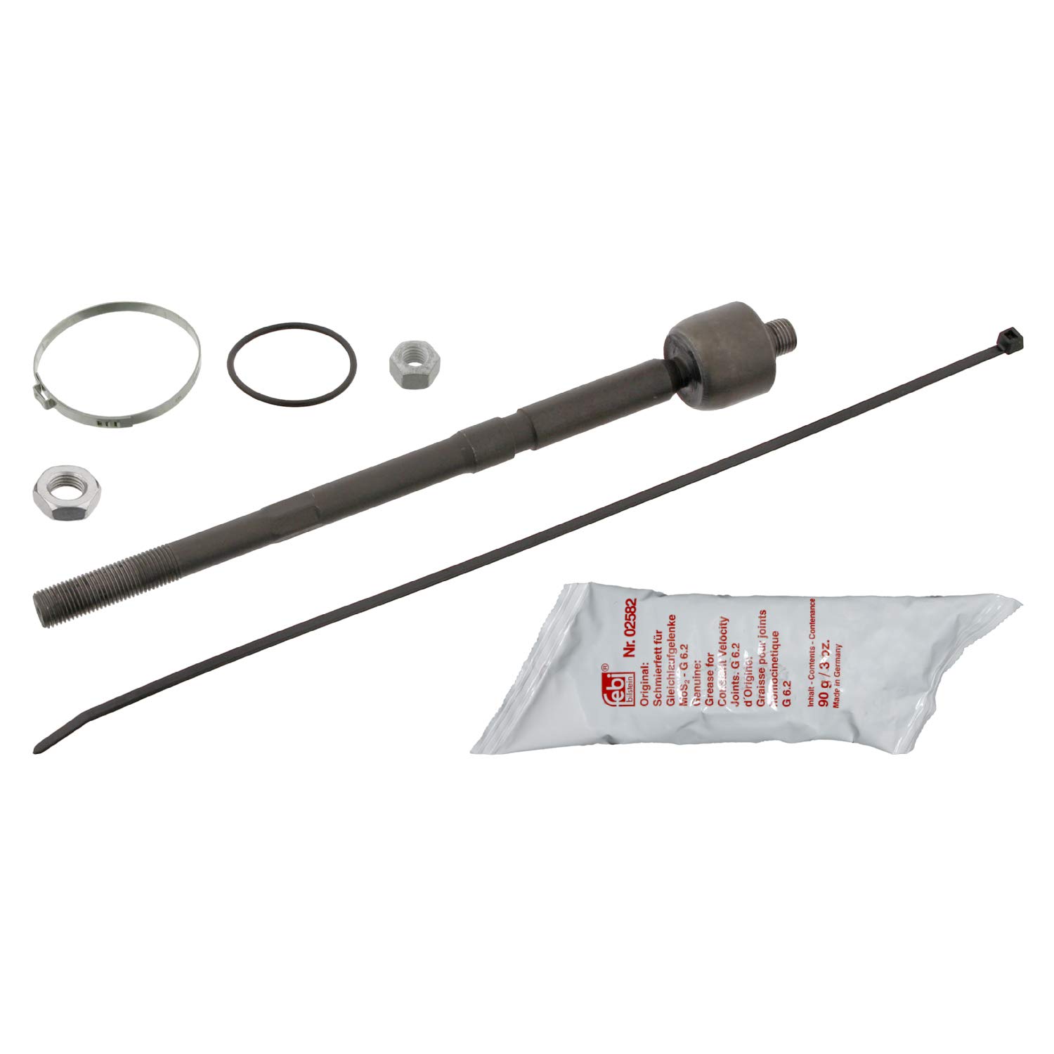 febi bilstein 28359 Inner Tie Rod without tie rod end, with additional parts, pack of one
