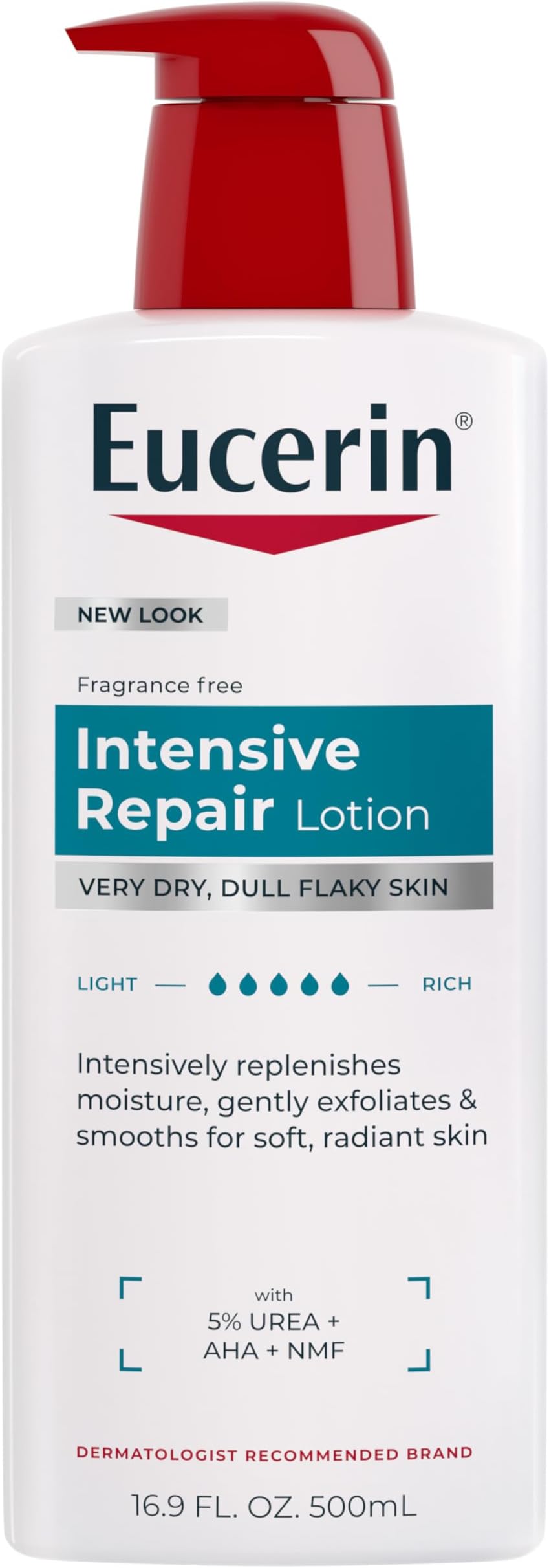 Eucerin Intensive Repair Lotion - Rich Lotion for Very Dry, Flaky Skin - Use After Washing With Hand Soap - 16.9 fl. oz.