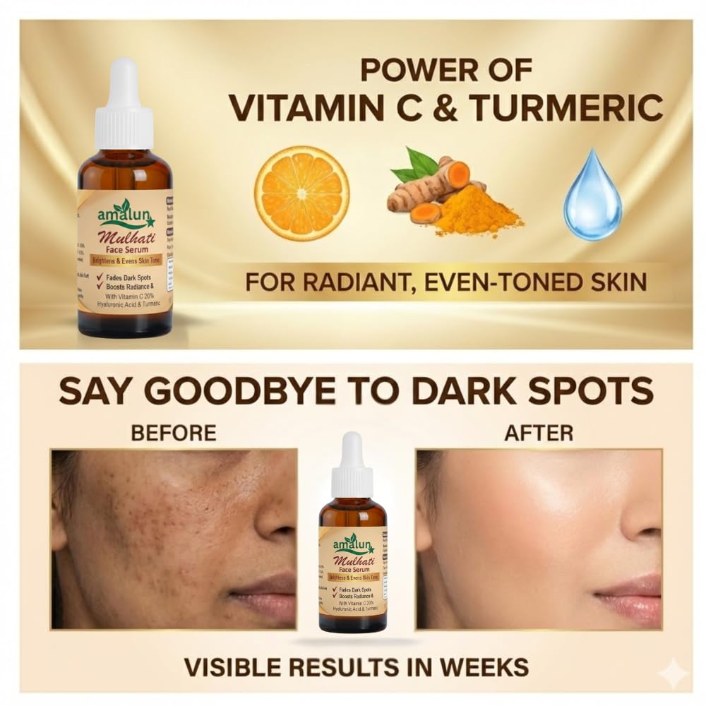 Ayurvedic Mulethi serum Under Eye Dark Circle Oil | Herbal Eye Care Oil with Manjistha, Licorice & Kumkumadi | Helps Reduce Appearance of Dark Circles & Puffiness | Non-Sticky Night Care | For Men & Women (30 ml) (Pack of 1) — Amazon image 4