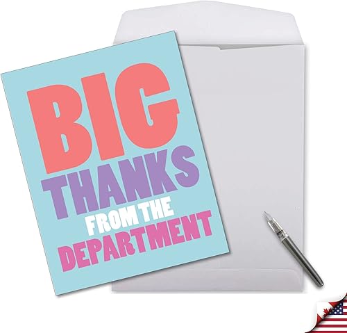 Miniatura 4 de NobleWorks - Tarjeta de felicitación de agradecimiento humorística jumbo (departamento) de 8.5 x 11 pulgadas con sobre (paquete de 1) grande Jumbo