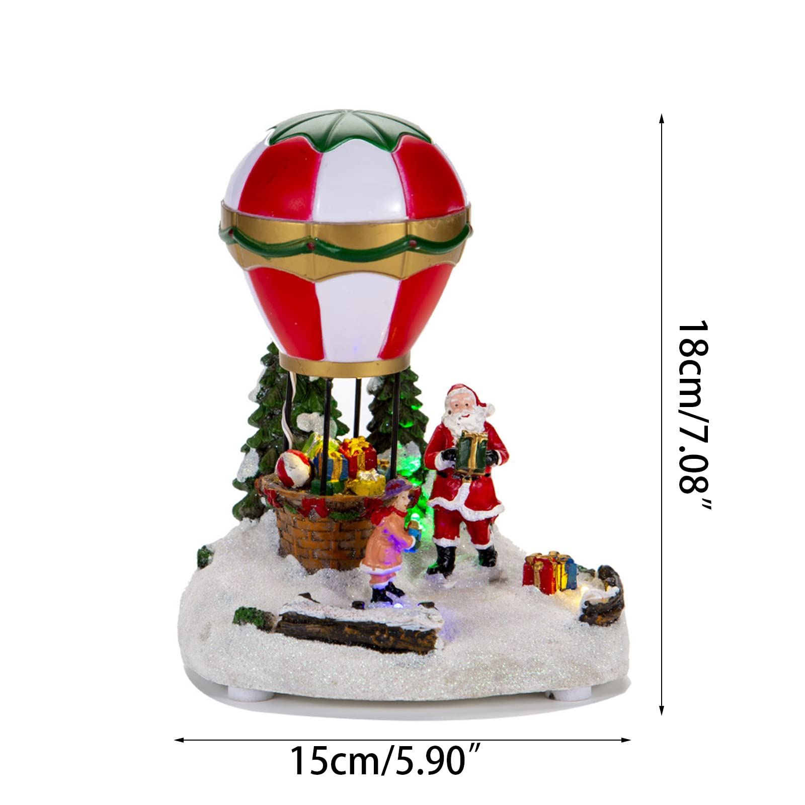 Pozytywka Boże Narodzenie balon ornament żywica pulpit ozdoba prezenty świąteczne