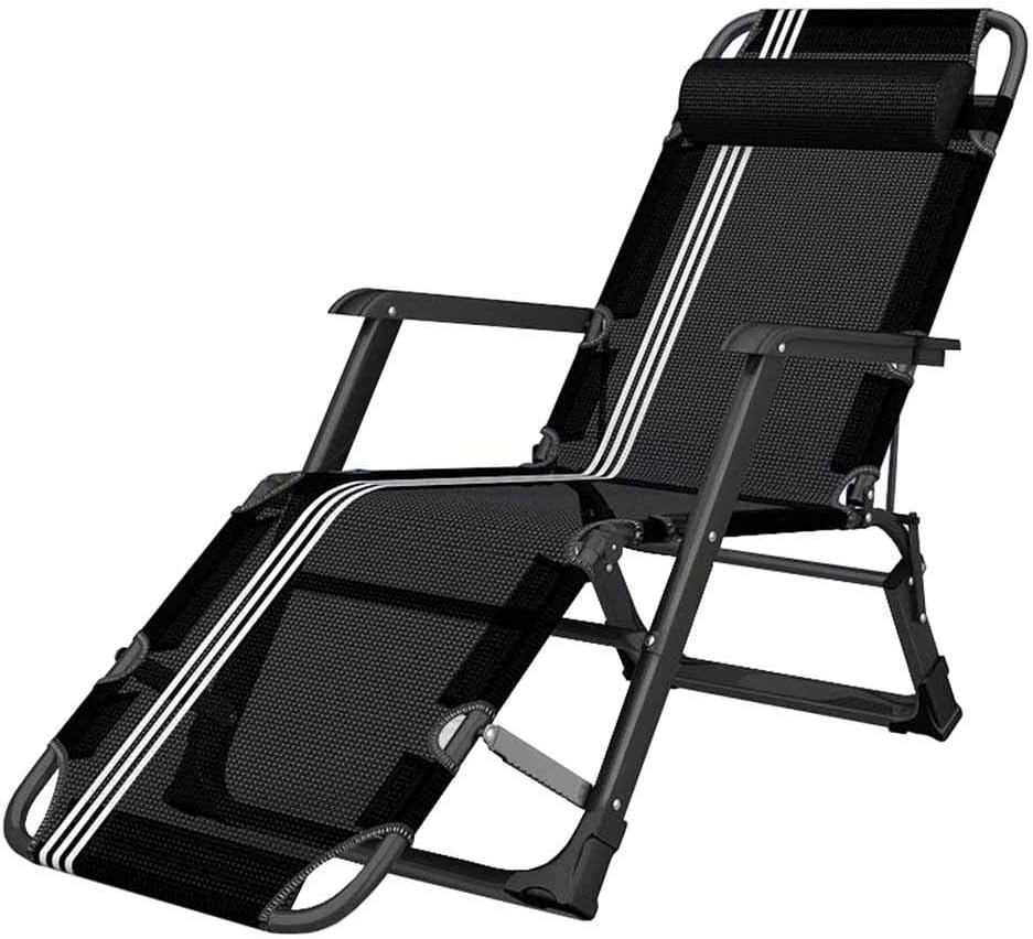 WYJW Folding armchair Deck chair Deck chair Garden Sun loungers on the terrace Lunch break Tanning bed office Textilene