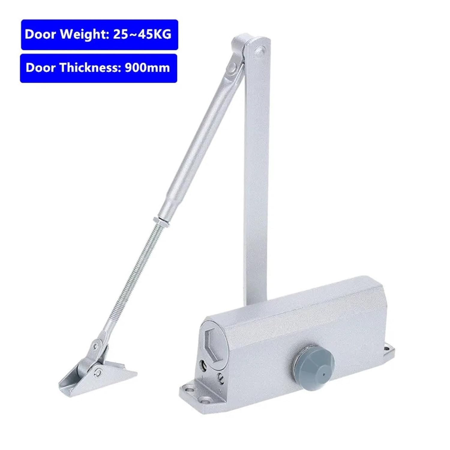Aluminum Alloy Automatic Door Closer with 90 Degree Positioning Hydraulic Buffer(25-45 Kg)
