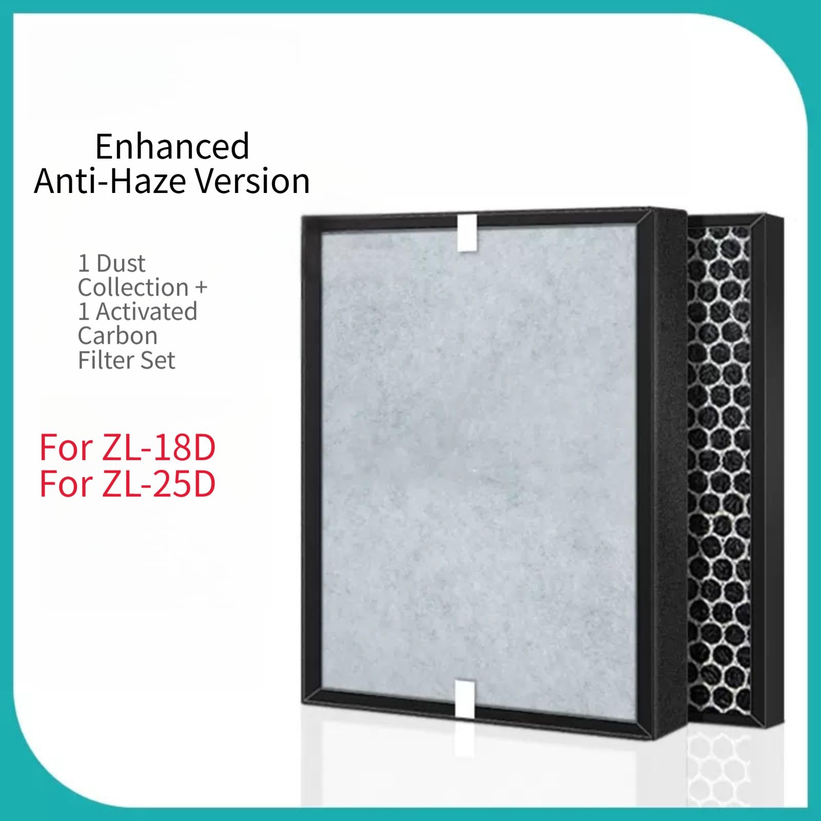 Filtro purificador de aire HEPA para Z L-18D L-25D, MERV17 carbón activo | El filtro HEPA y carbón activo MERV17 elimina el 99,5% y con 6-8 meses.