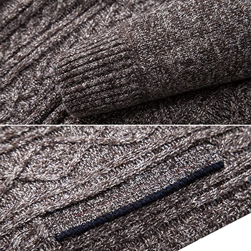 Msmsse Men's Cardigan Sweaters Full Zip Knitted Sweater For Mens Coffee Us M #TOP4