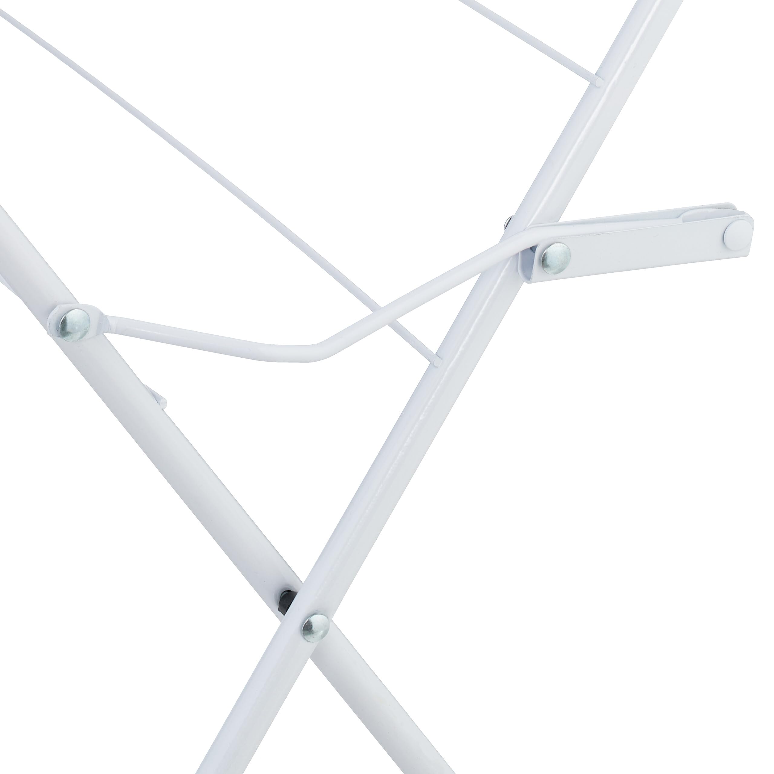 Relaxdays Tendedero Torre Plegable, Tendal con 18 Barras, 136 x 62 x 51 cm, Tenderete para Interiores, Metal, Blanco