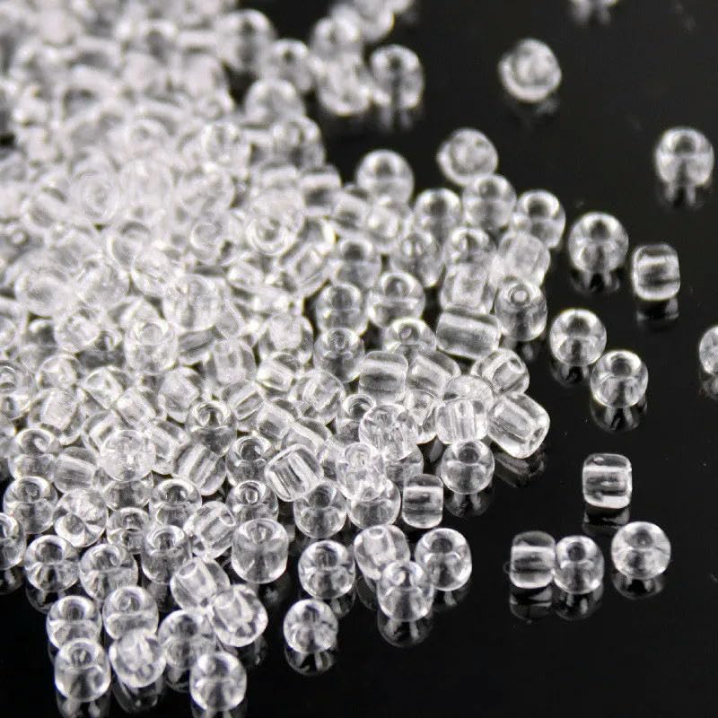 Szklane koraliki z nasionami małe koraliki 1,5-4 mm szklane koraliki ryżowe magiczny kolor przezroczyste imitacja kolorów rozproszone koraliki DIY koraliki akcesoria z frędzlami