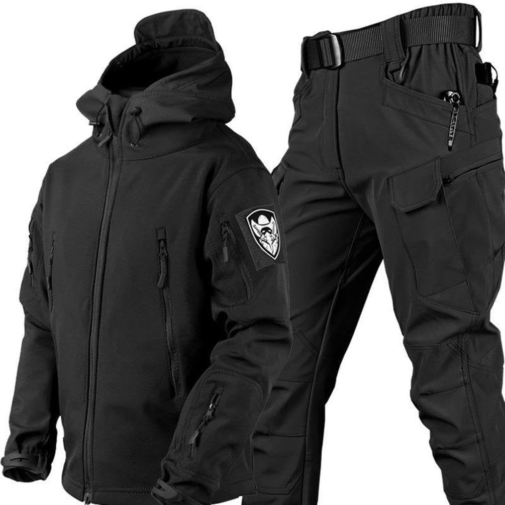 MilitäRische Softshell-AnzüGe, Taktische Jacke Und Hose, Armee-Kampfanzug, Wasserdichtes Camouflage-Uniform-Set FüR MäNner, Jacke, Hose, Jagdbekleidung