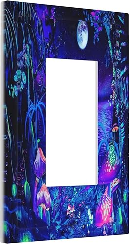 Miniatura 248 de Placa de pared de tortugas marinas, hierba oceánica, medusas, peces y algas marinas, placa de pared de doble palanca, cubierta de interruptor de luz