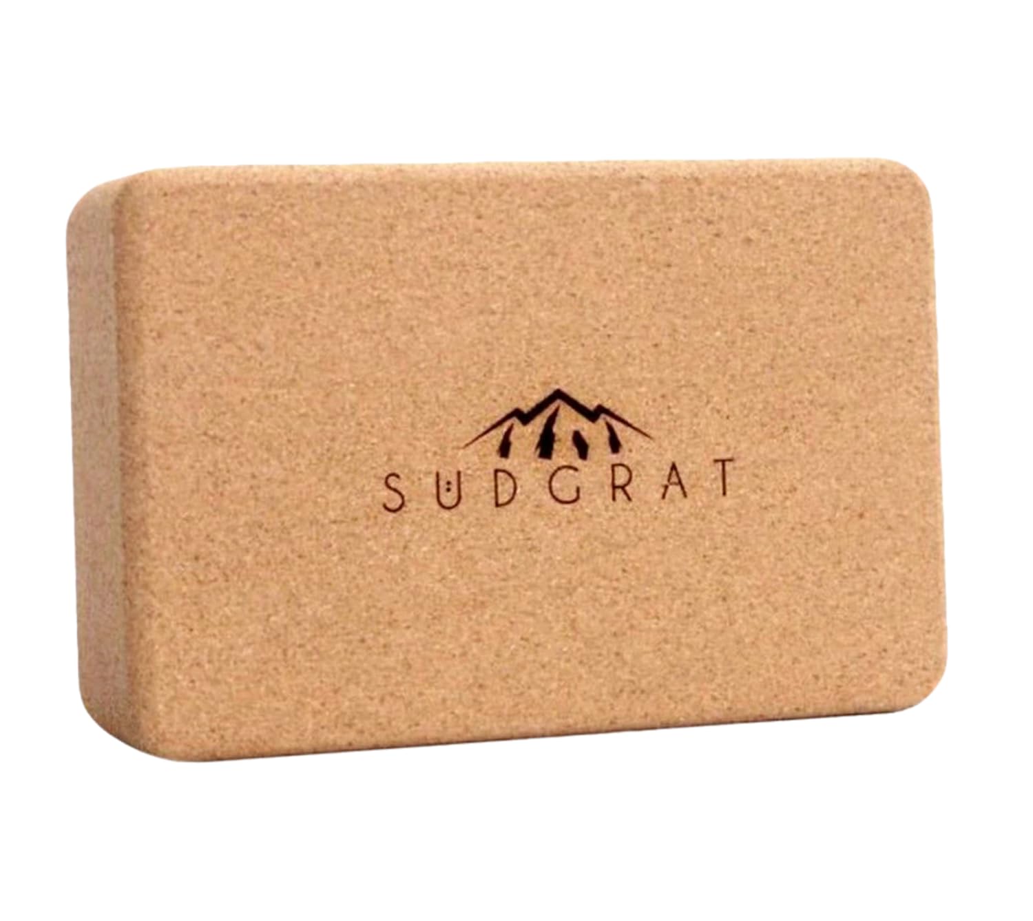 Bloc de Yoga Südgrat en Liège 100% Naturel Stable Adhésif | Pilates Fitness 22,5x14,5x7cm Beige 660g, Bloc de Yoga