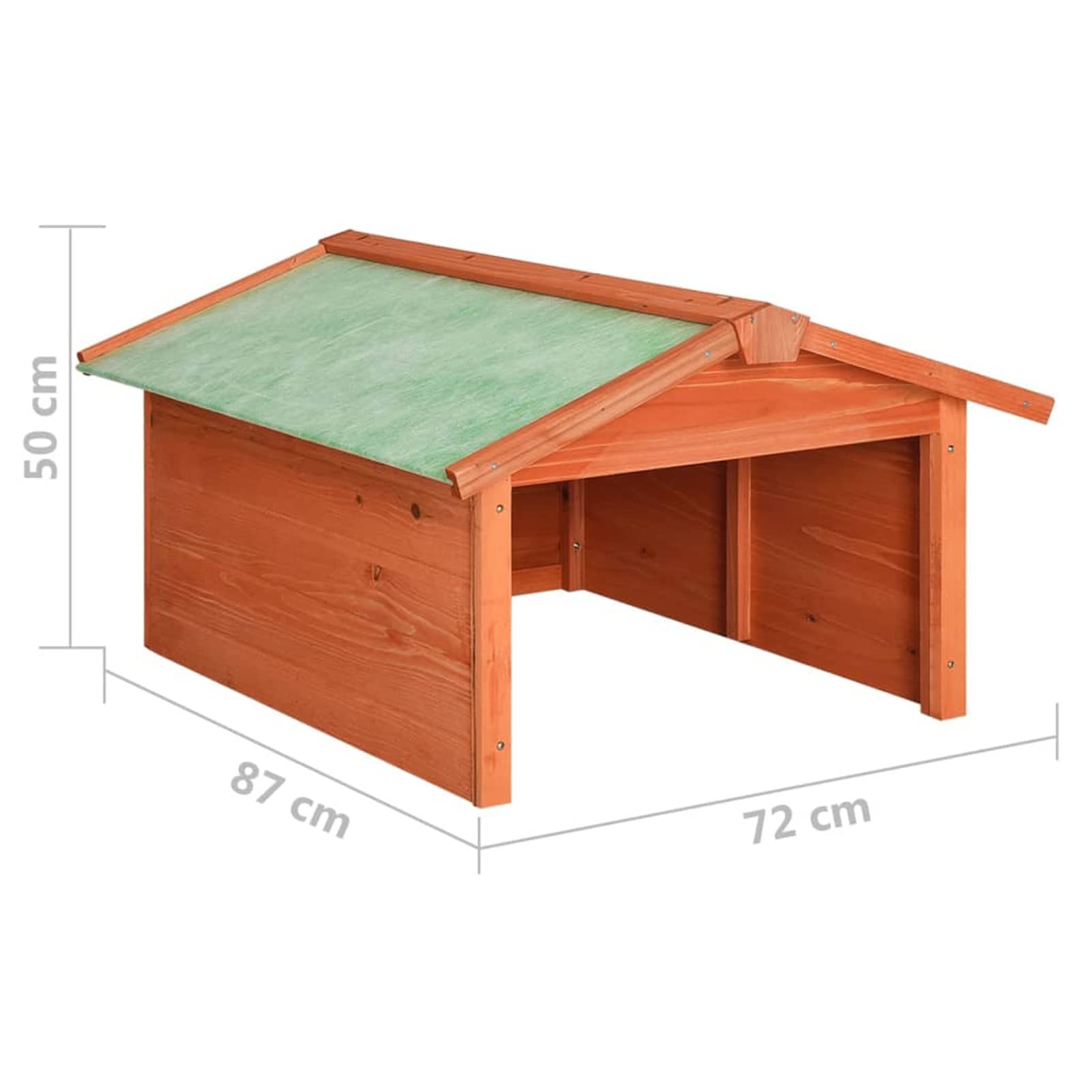 Tidyard Madera de abeto macizo robot cortacésped garaje techo refugio cubierta cortacésped cubierta cubierta garaje garaje cortacésped robot cortacésped garaje 72 x 87 x 50 cm (ancho x profundidad x