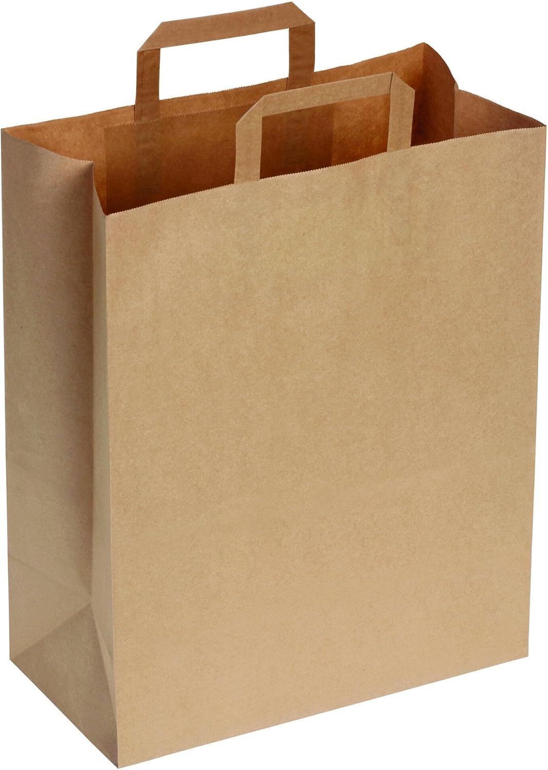 DeinPack Lot de 50 sacs en papier 32 x 17 x 44 cm - Respectueux de l'environnement - Grands sacs cadeaux en papier biodégradables et compostables - Marron
