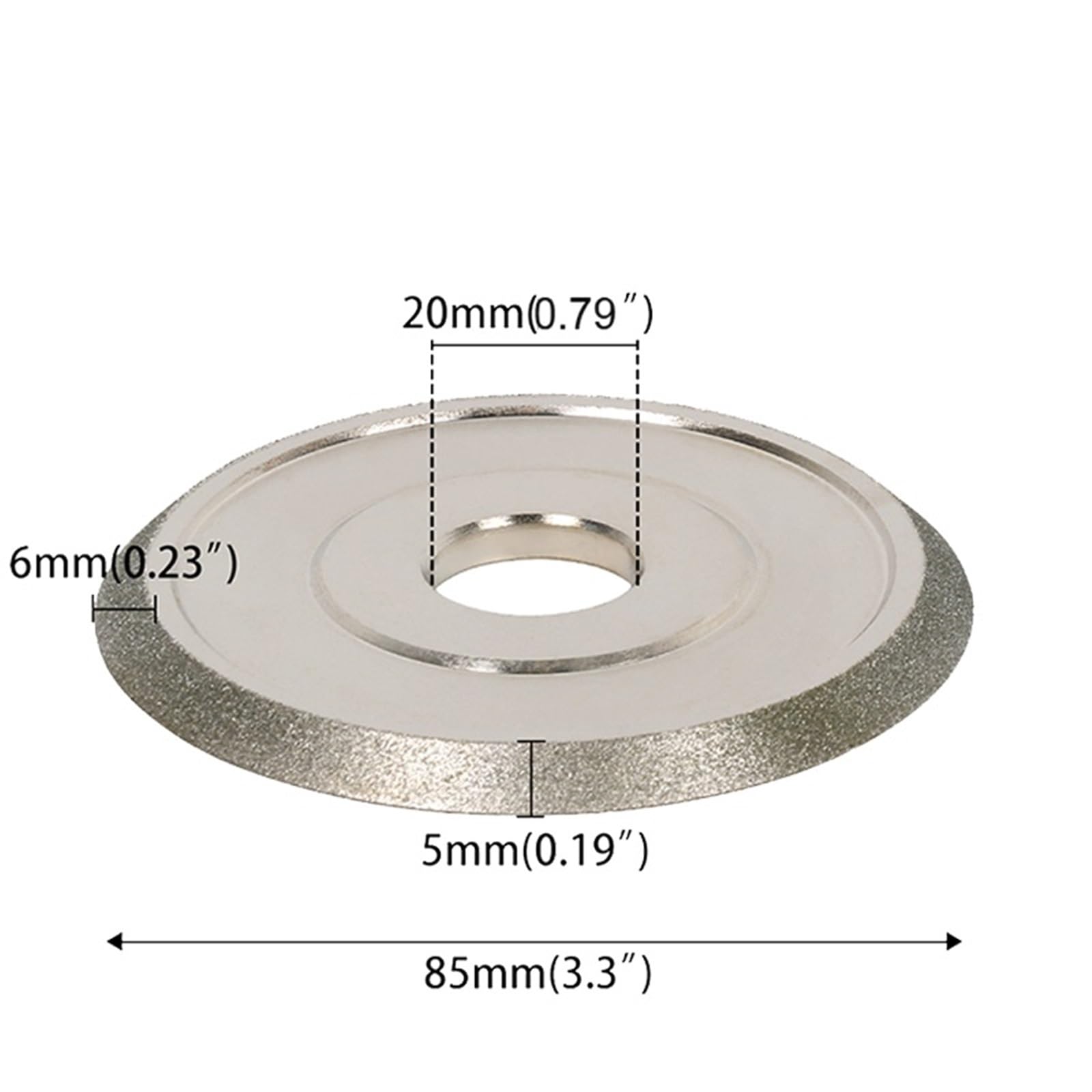 1Pc Diamond Coated Grinding Wheel Cutter Grinder Tool 85x20x5mm 150 Grit