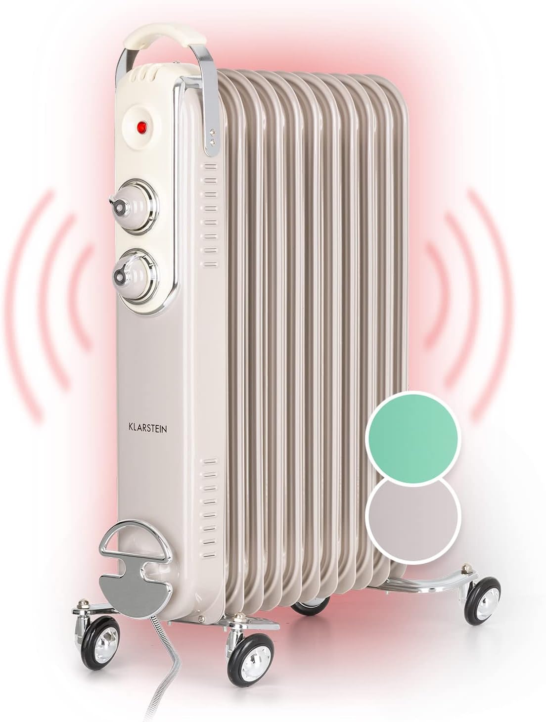 Klarstein Heater Radiator, Oil Heaters for Home Low Energy Silent, 2