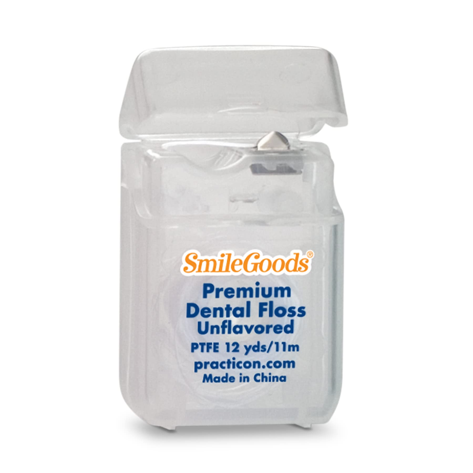 SmileGoods Unflavored Premium Dental Floss 12 Yard PTFE Floss Smooth Gliding Mini Sample Size for Giveaways Travel Kids