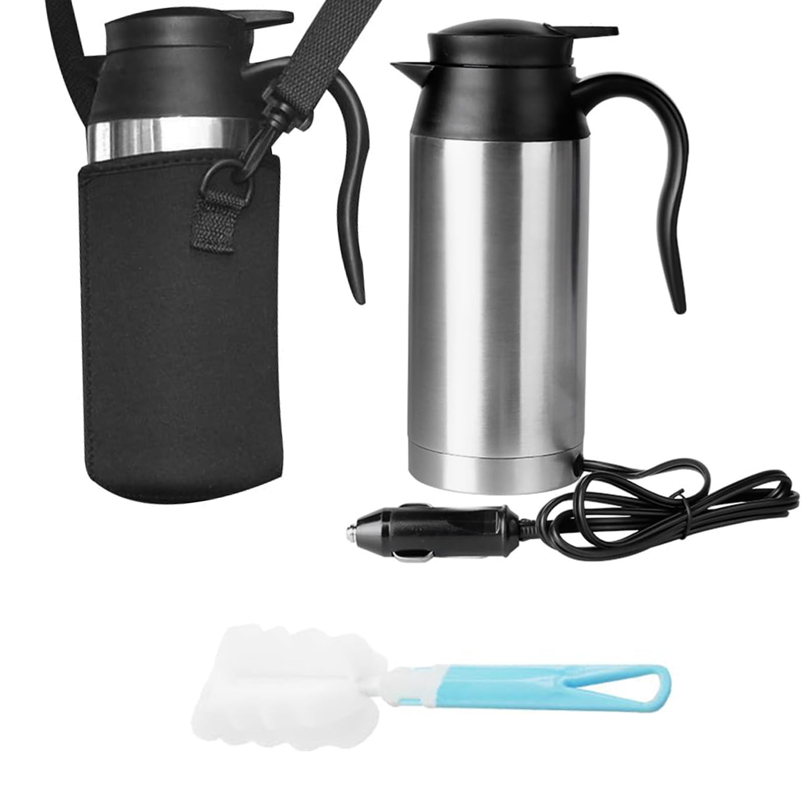 750 ml Bollitore per acqua elettrico da auto 12 V per accendisigari - Sistema rapido di acqua calda per caffè in viaggio