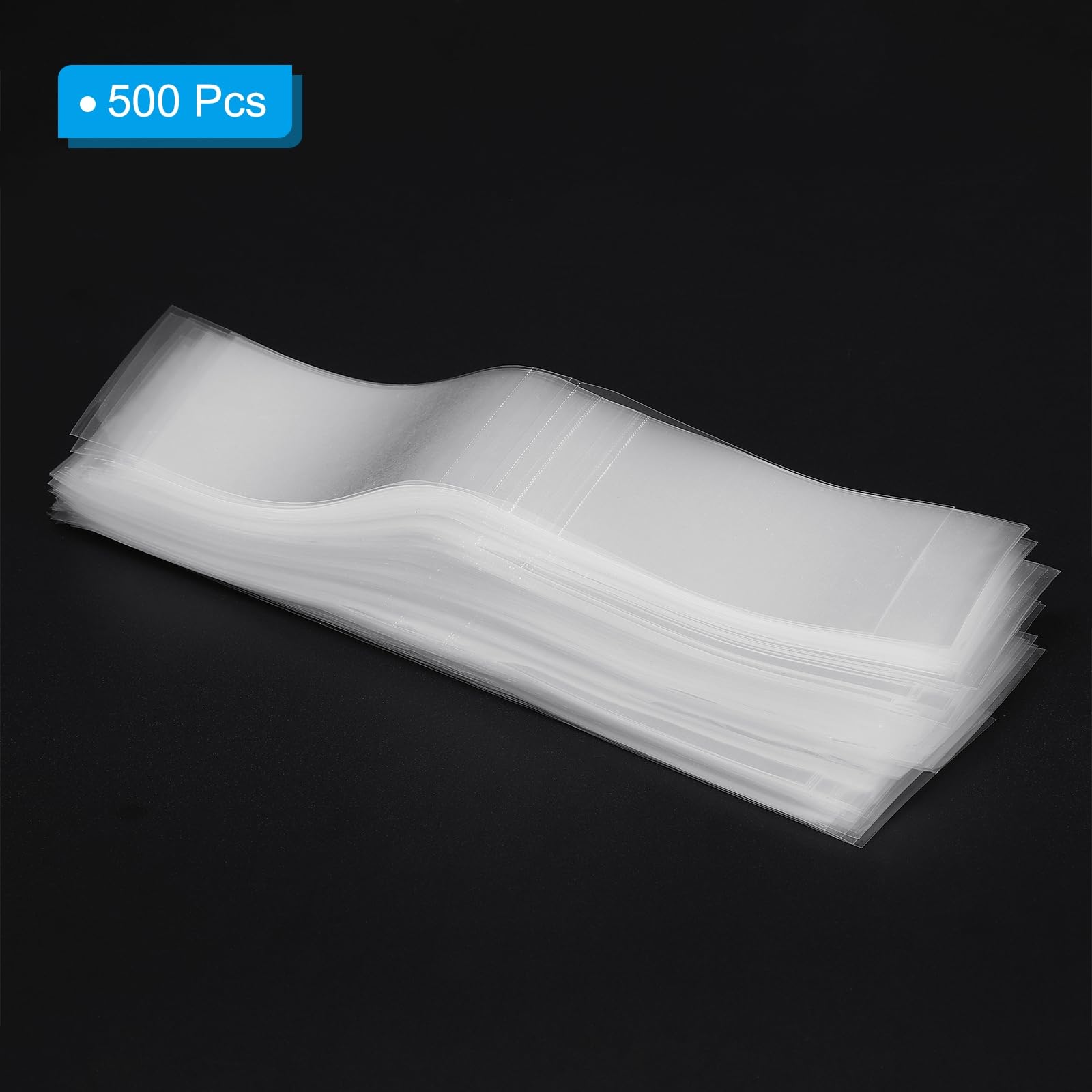 PATIKIL 175x28mm PVC perforowane opaski termokurczliwe, 500 sztuk folii termokurczliwej do butelek słoiki puszki pudełka nadają się do korków o średnicy 3,98 do 4,21 cala, przezroczyste