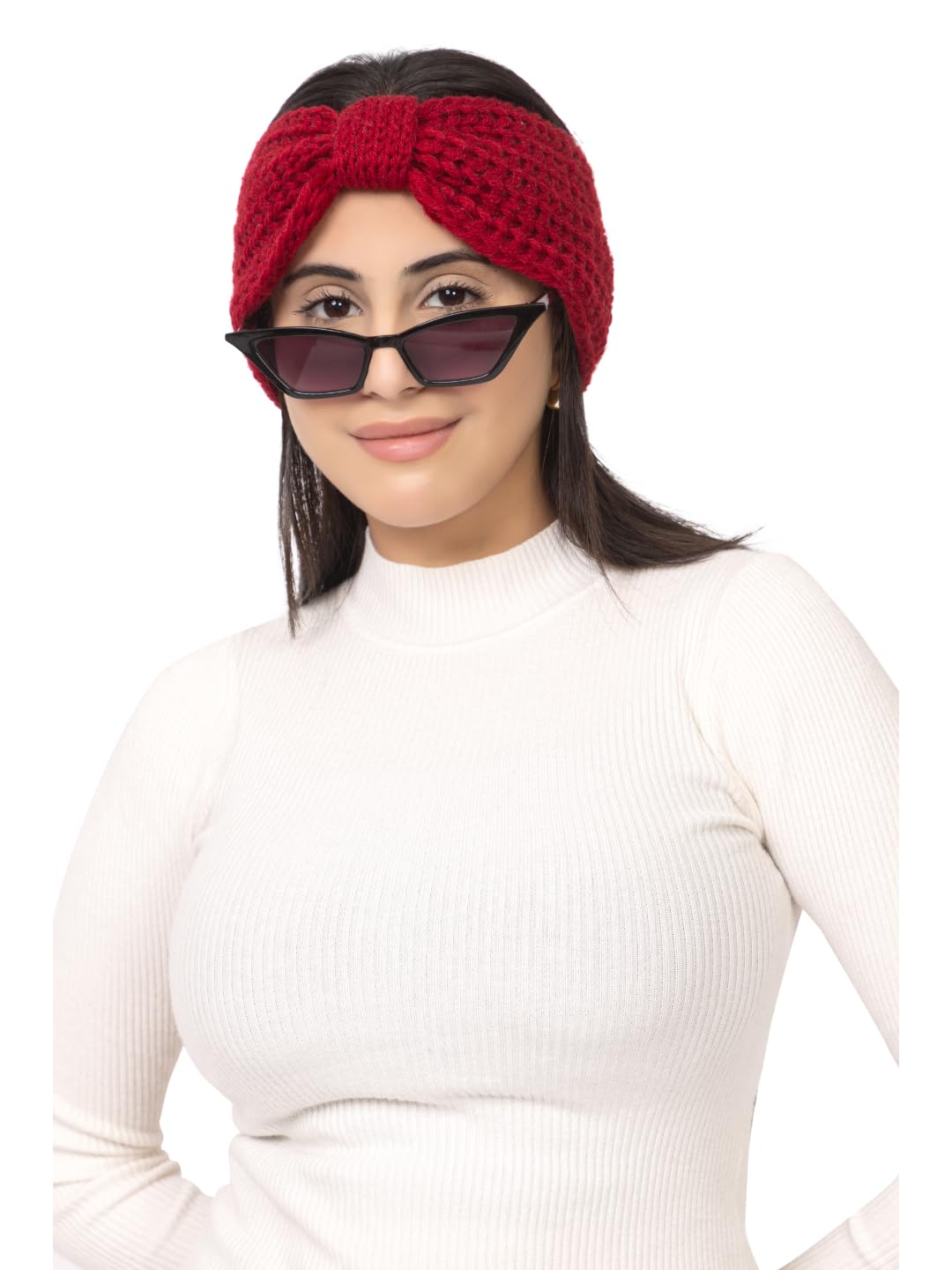 Women Soft And Warm Woolen Knitted Headband Earwarmer Earmuffs For Winters And Cold Weather Protection