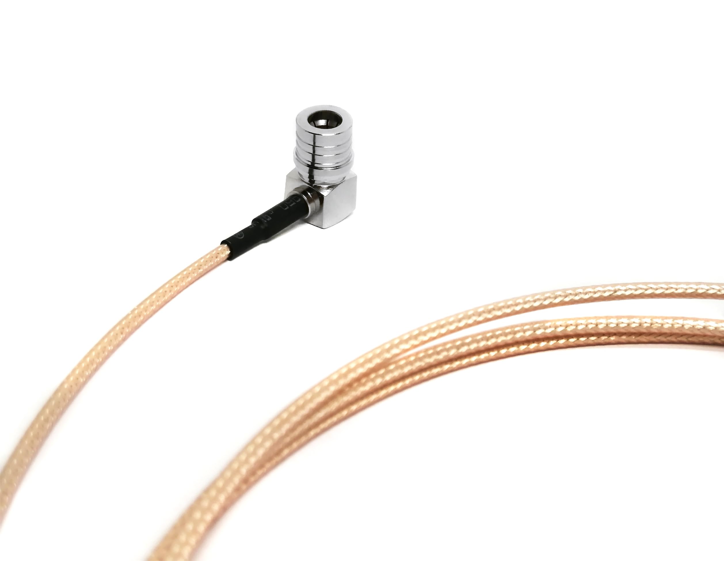 Cable coaxial RG316 de 1,8 m (macho QMA a macho QMA, conector angular) - Puente de extensión de 50 ohmios