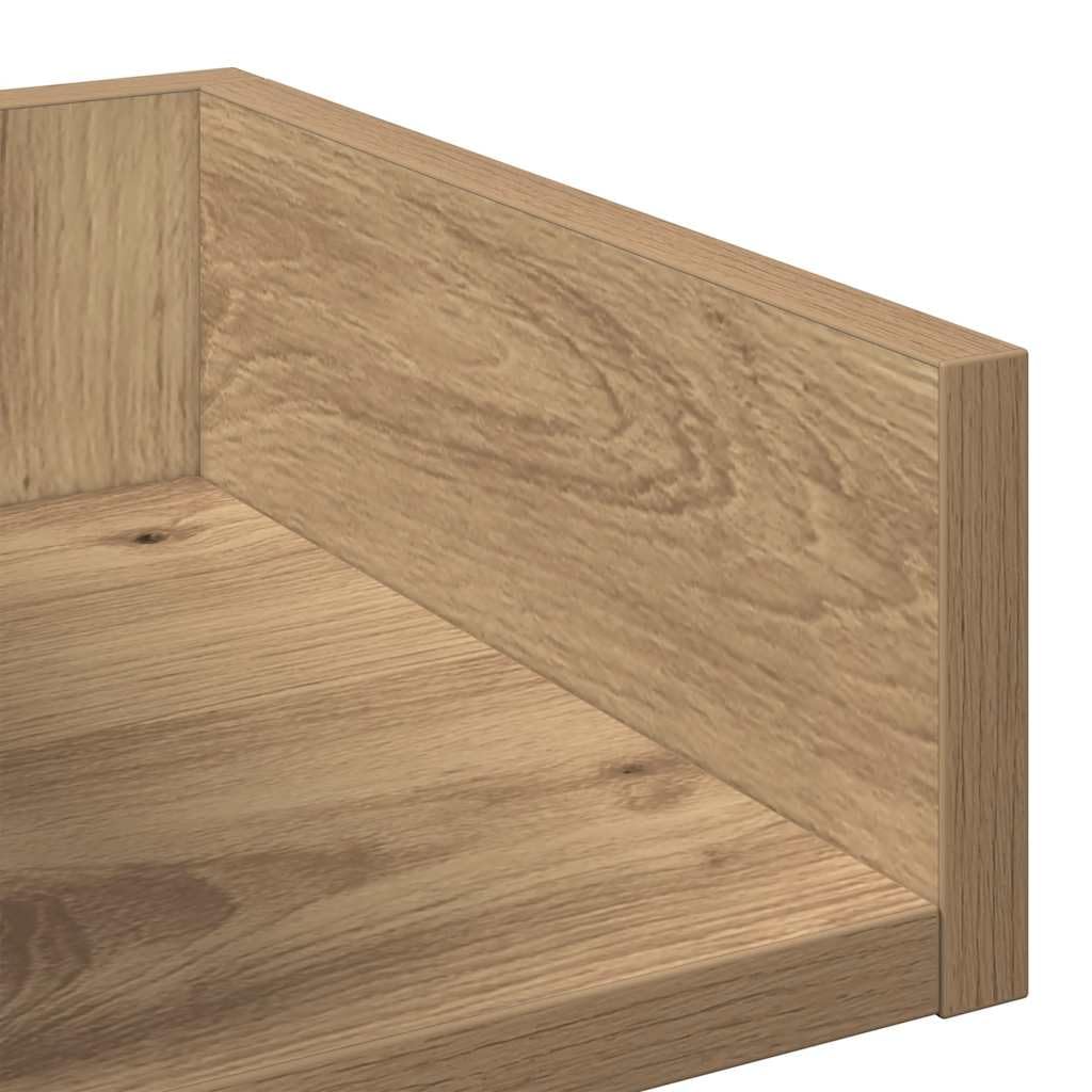 vidaXL Bibliothèque chêne Artisanal 48x25,5x140 cm Bois d'ingénierie