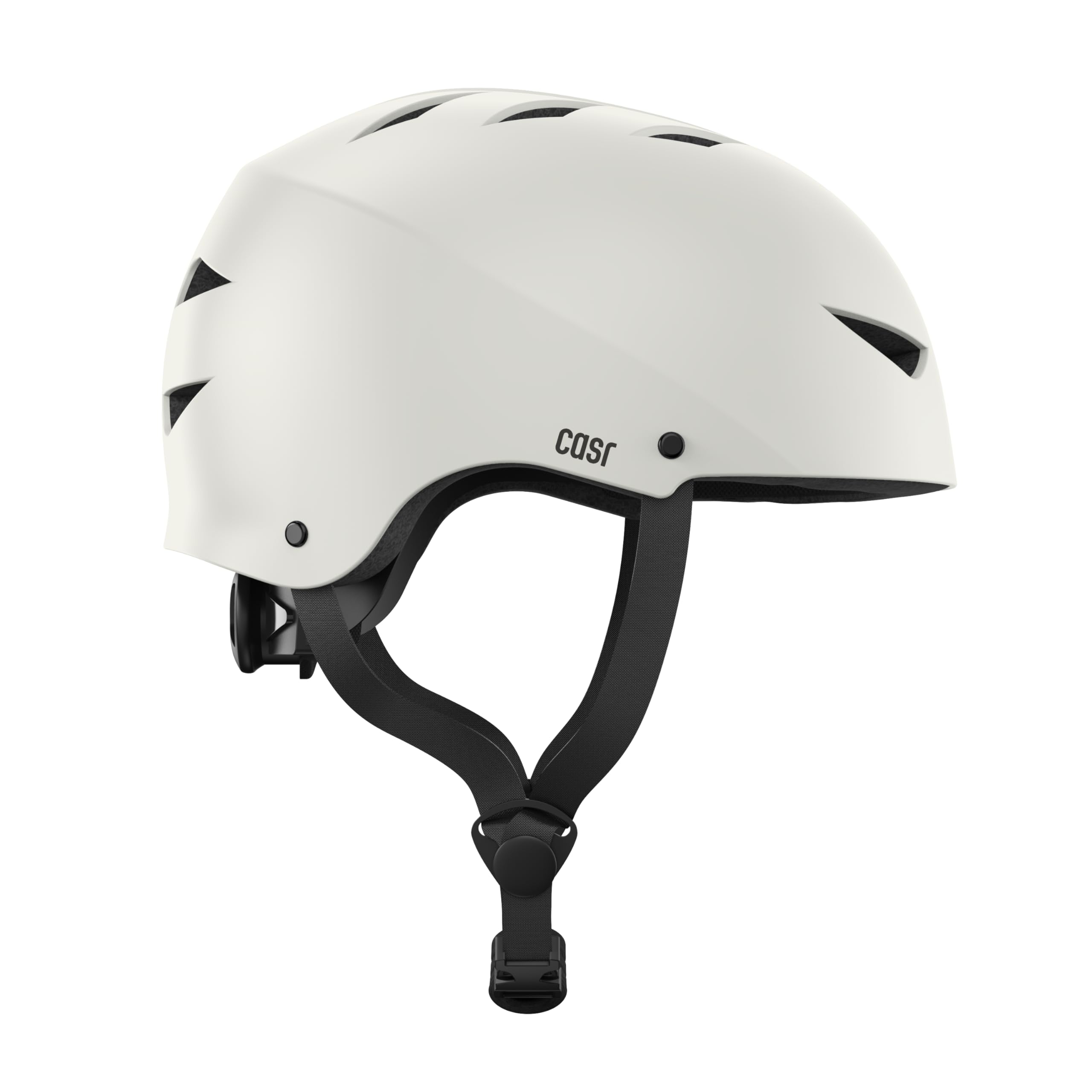 CASR Classic - Casque Bol Certifié EPI pour Skate, Vélo & Trottinette Electrique - Clip de Serrage Ajustable, Sangles en Nylon - Léger & Confortable pour Homme & Femme - Gris - Taille M