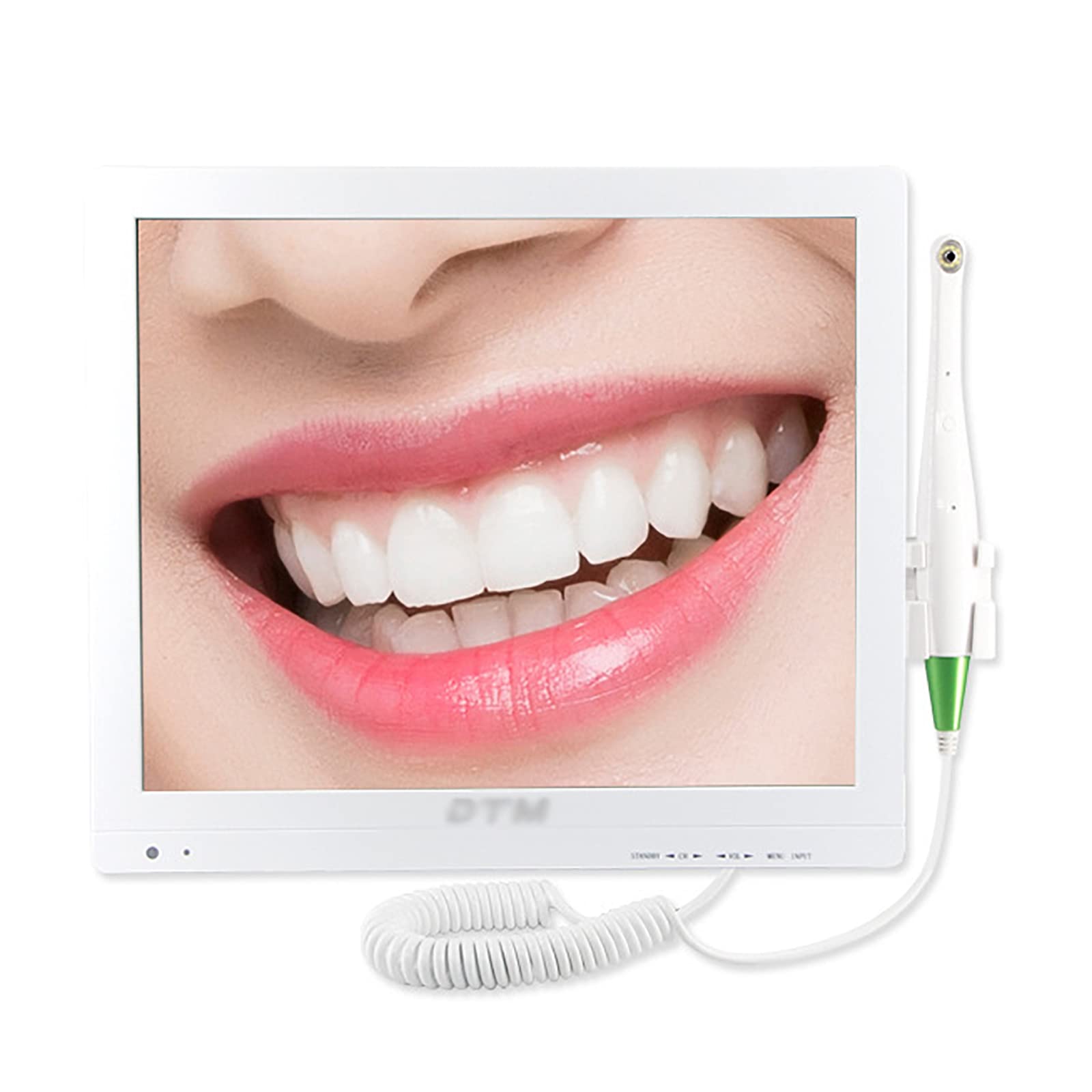 Telecamera Intraorale Dentale,Monitor per Telecamera Orale con Schermo da 17pollici E 16milioni Pixel HD, 1/4 Immagine Regolabile E Funzione Anti-vibrazioneintelligente,per Ospedalieroclinico