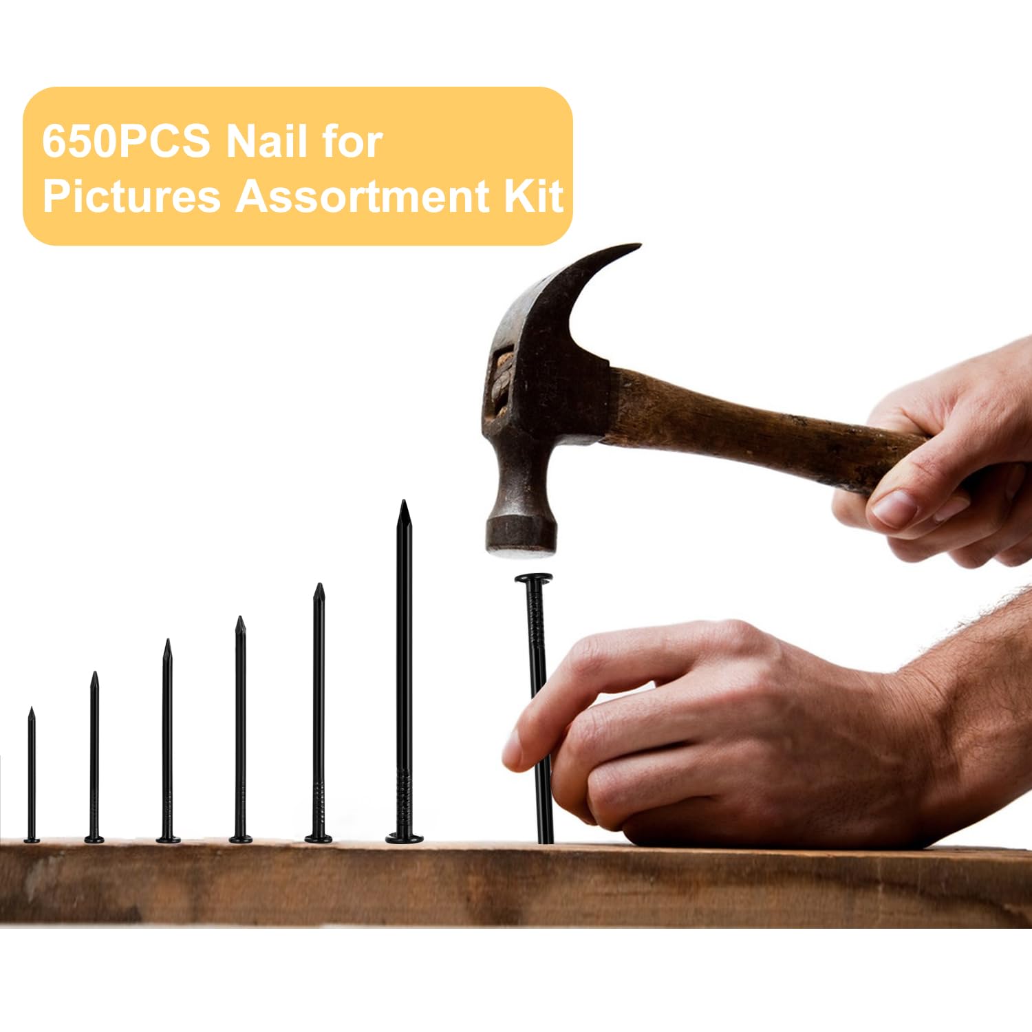Nail Hanging Kit - 650 Pcs for Pictures & Walls -5 Nail Hanging Kit - 650 Pcs for Pictures & Walls -5