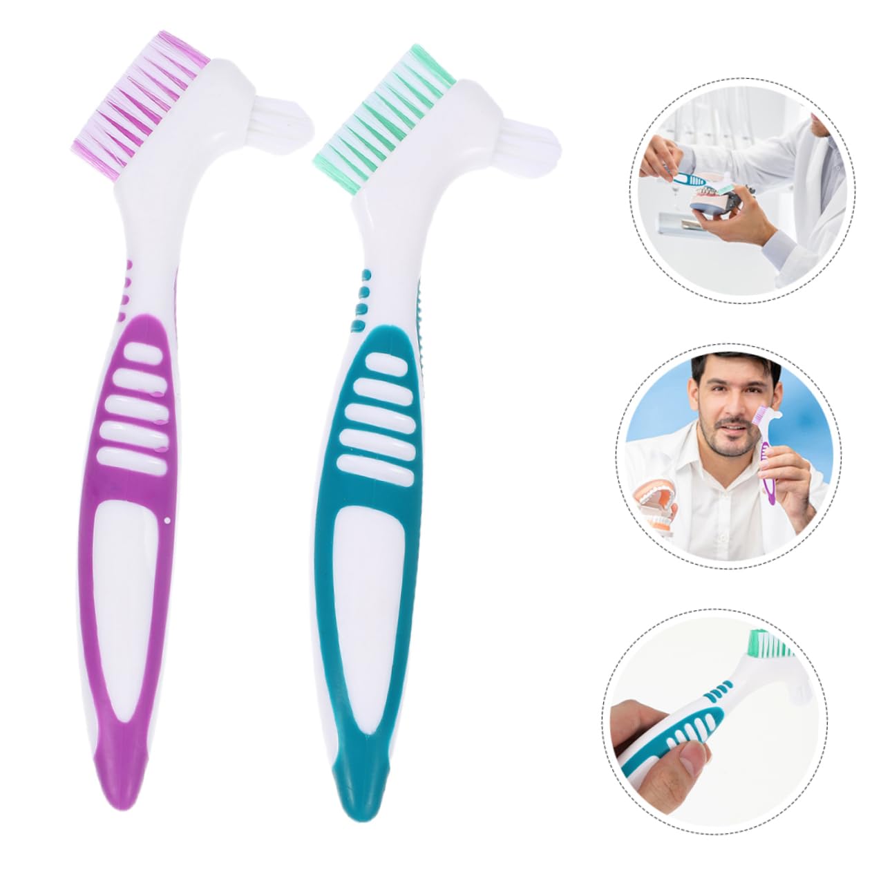 minkissy 5 Set 5 Set Spazzola Per La Pulizia Spazzolino Orale Spazzolino Morbido Falso Falso Da Denti In 4 pezzi * 5