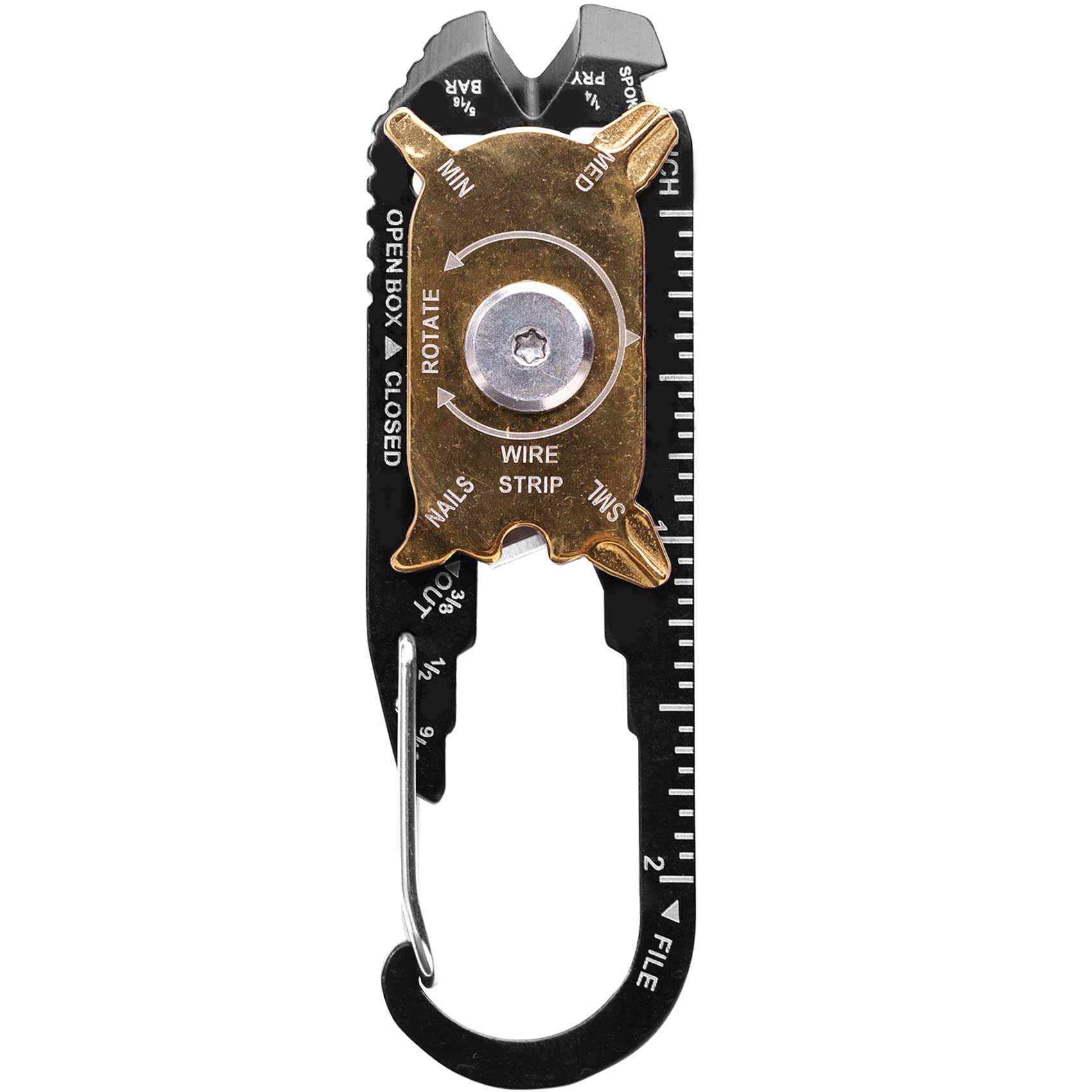 Keychain Multi-tool Metal Pocket ToolPortable No rust Wrench for Screw,ruler and bottle opener,20 in 1 Total Routine maintenance.