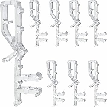 2 inch Hidden Channel Valance Clips for Horizontal Wood Mini Blinds from Shade - 10 Pieces