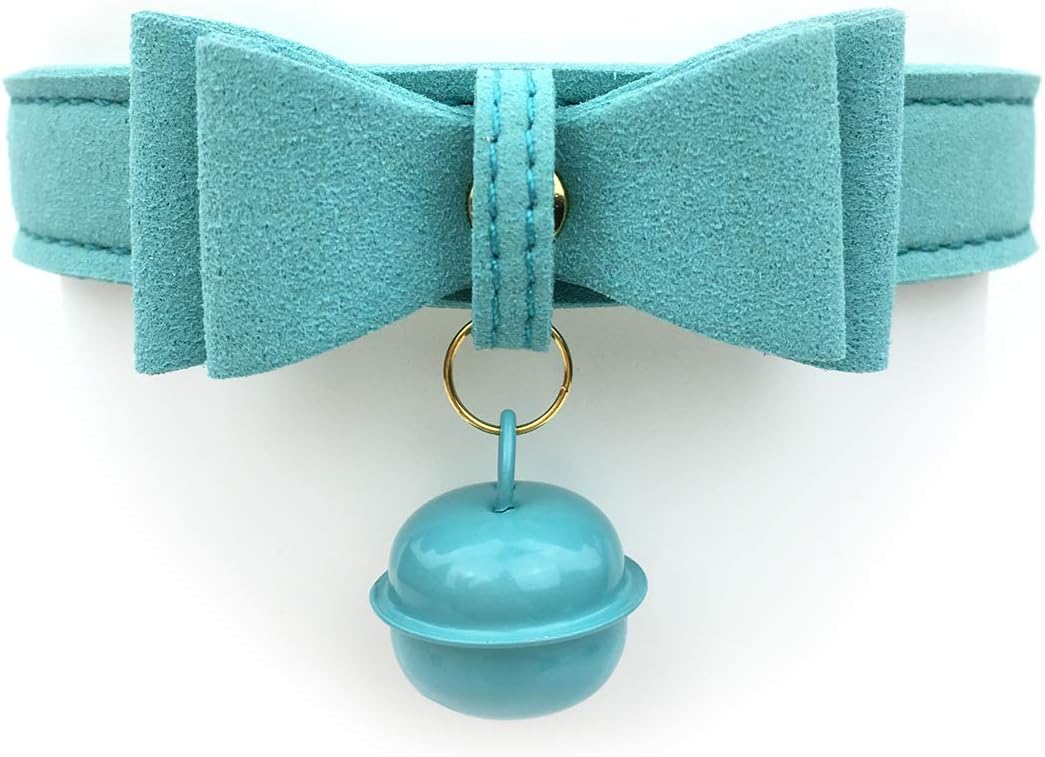 Bell Choker Collar Necklace Lolita Bow Collar Cat Kitty Velvet Necklace