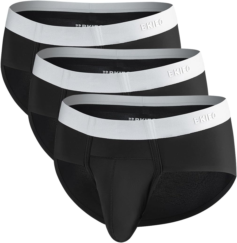 Cooling Nylon Briefs with Odor-Control Spacious Pouch, 3-Pack