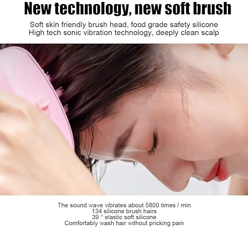 Miniatura 4 de Masajeador eléctrico del cuero cabelludo, masajeador eléctrico del cuero cabelludo del silicón, cepillo de pelo, ducha de baño, cepillo del cuero