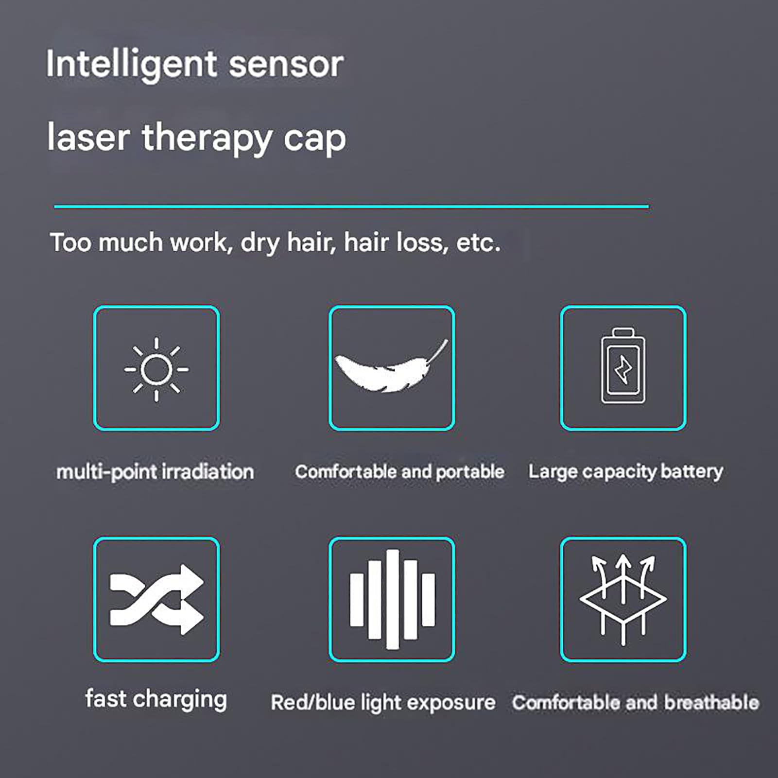 GOURIXIN Gorro portátil de Terapia de luz roja, 96-258 LED, Terapia de luz roja para el Crecimiento del Cabello, 5 Modos de Funcionamiento, batería de 3000 mAh, cómodo y Transpirable