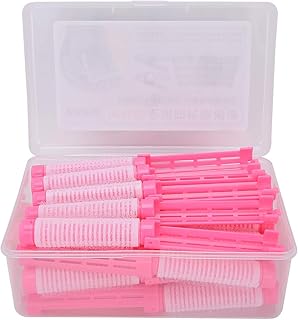 rolos de cabelo, rolos de cabelo, bloqueio de pelúcia, designs de cabelo ferramenta de hastes permanentes, ferramentas permanentes para mulheres, meninas, ferramentas de estilo de cabeleireiro (rosa)