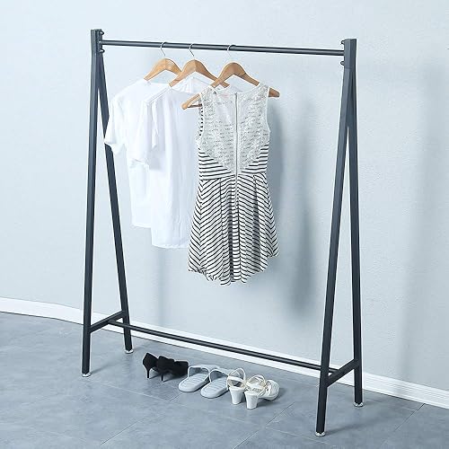 Perchero de ropa urbana al por menor de 59 pulgadas, estantes de ropa industriales, perchero moderno sobre ruedas, estantes de ropa comerciales de
