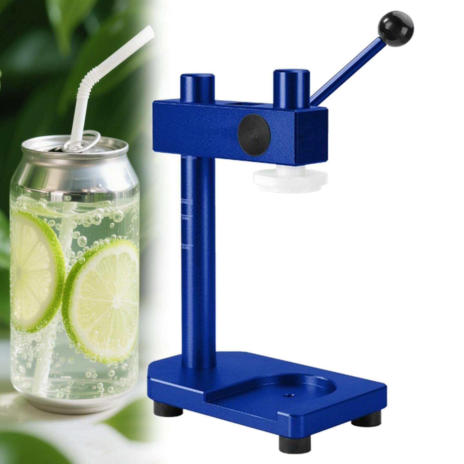 YXZYFPP Manual Can Sealer Machine Hand Tin Can Seamer Machine Adjustable Drink Can Seamer Tool for Canned Food,Milk Tea,Coffee,Jars Press Sealing Hand Tool gunmetalgrey (Blue)