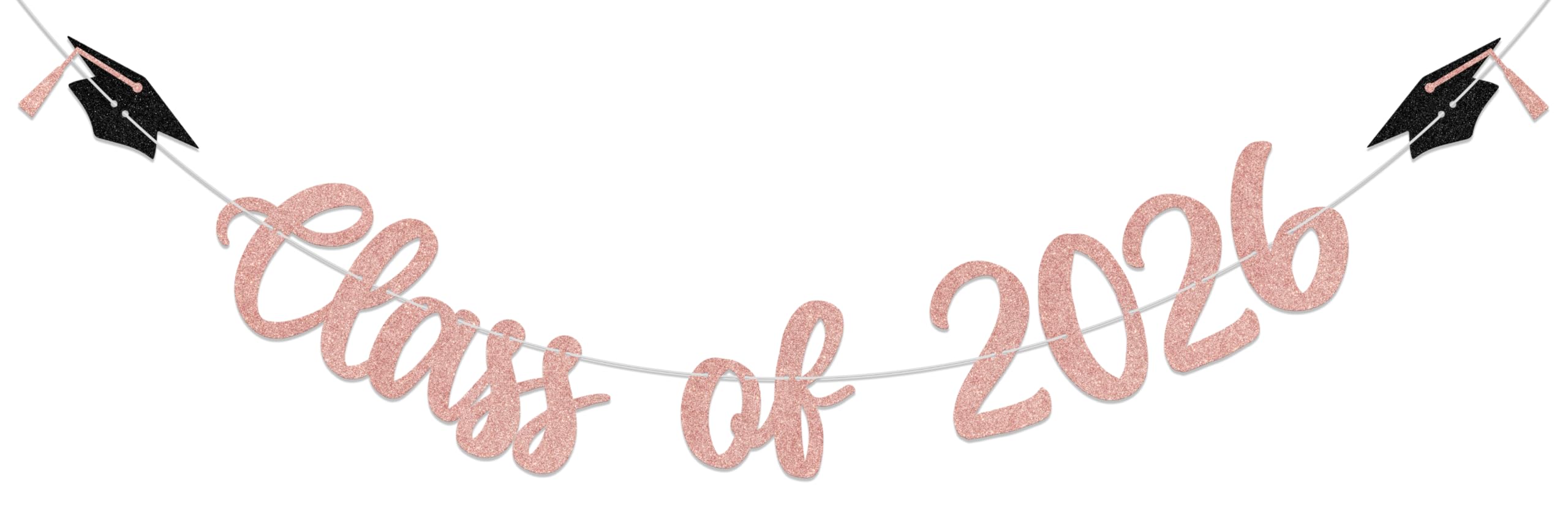 Class of 2026 Banner 2026 Graduation Decorations Graduation Party Supplies Rose Gold