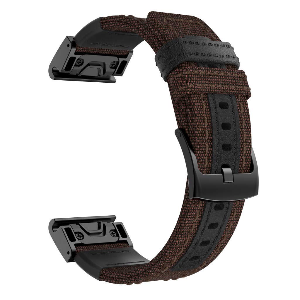 LEKODE Watch Band Wrist Strap for Garmin Fenix Woven Nylon Sweatproof
