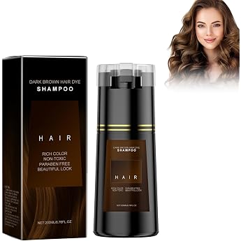 Hair Dye Shampoo 200 Ml 3 In 1 Haarf rbeshampoo Hair Color Haarpflege Nat rliches Haarfarbenshampoo F r Graues Haar Lang Anhaltendes Haar-Instant-Dye-Shampoo Haarfarbe Braun