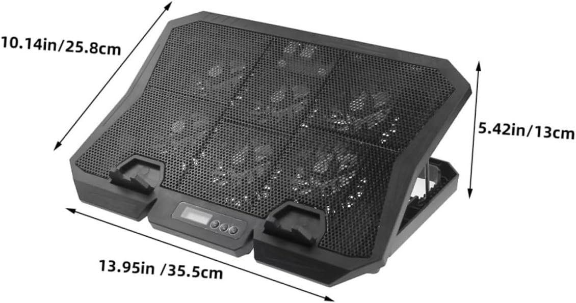 Laptop Cooling Stand with Fan 15.6-inch Quiet Cooling Pad Adjustable Speed Blue LED and Laptop Heat Dissipation for Office and Home Use