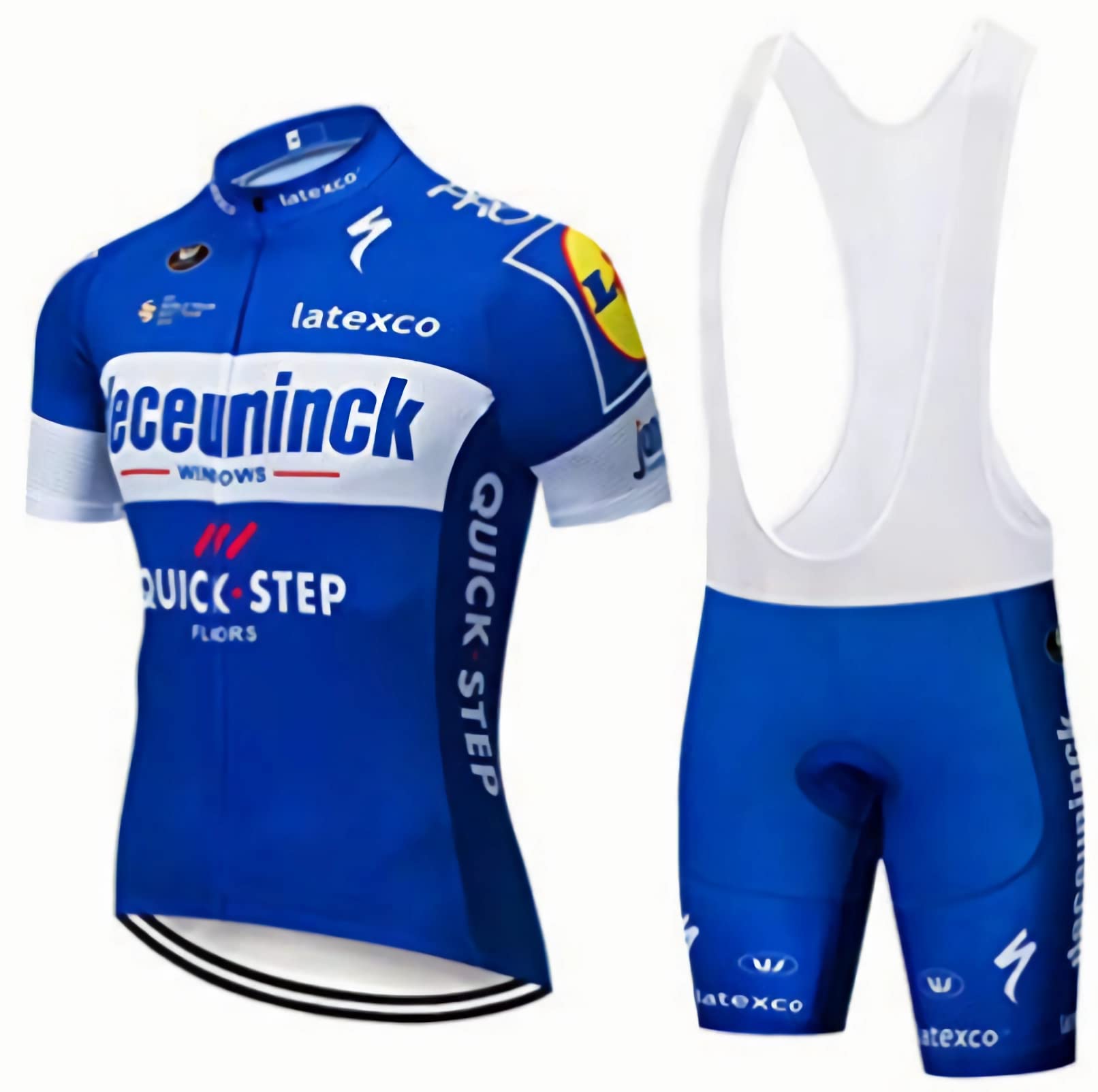 Mono de Ciclismo Profesional para Hombre, con Mangas Cortas, múltiples Estilos, Tejido Transpirable y de Secado rápido, 3 Bolsillos