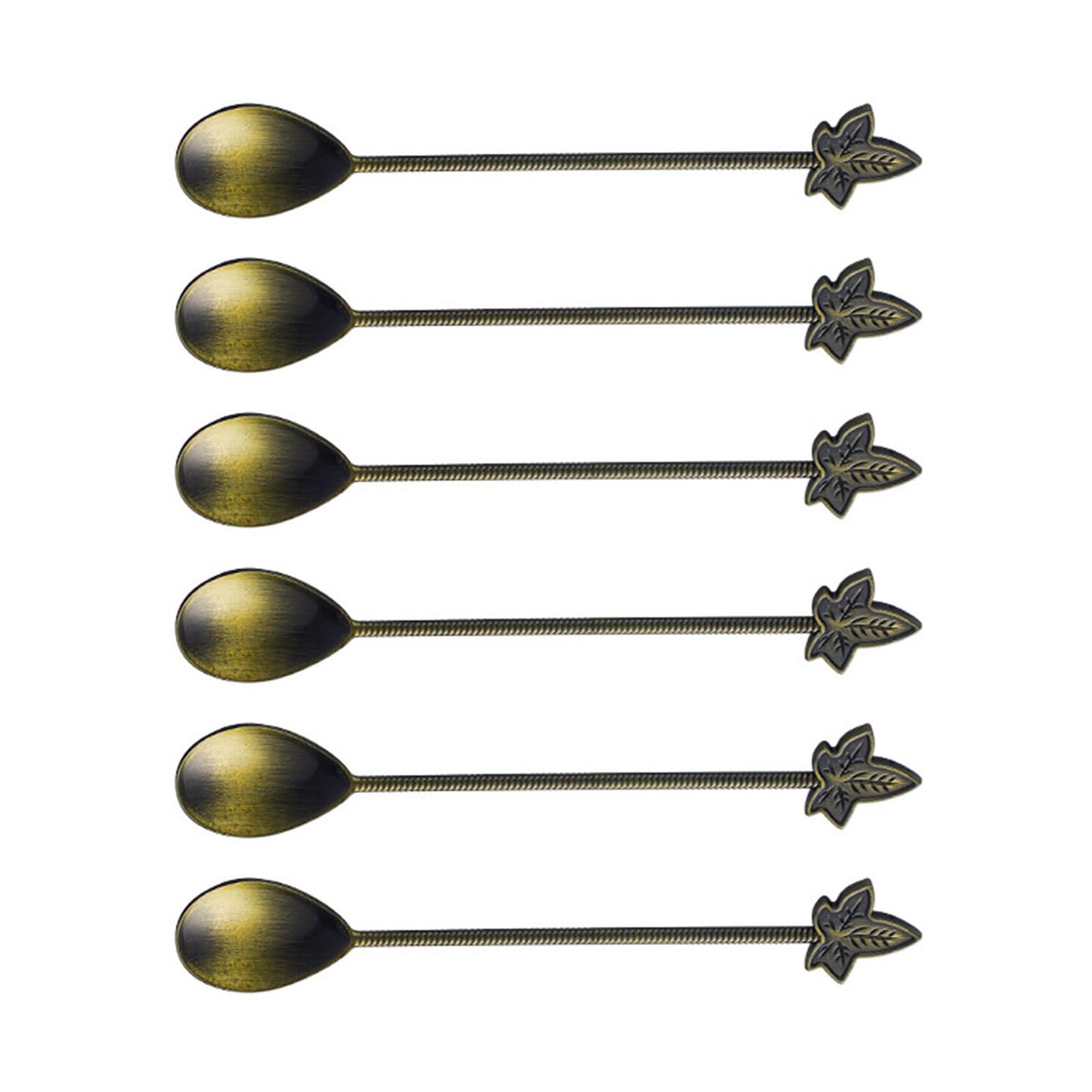 Tsophreniq Of 6 Kirsite Stirring Spoons Highlighting Elegant Pattern Ideal for Coffee Tisane and Dessert Use Home Deck Spoon