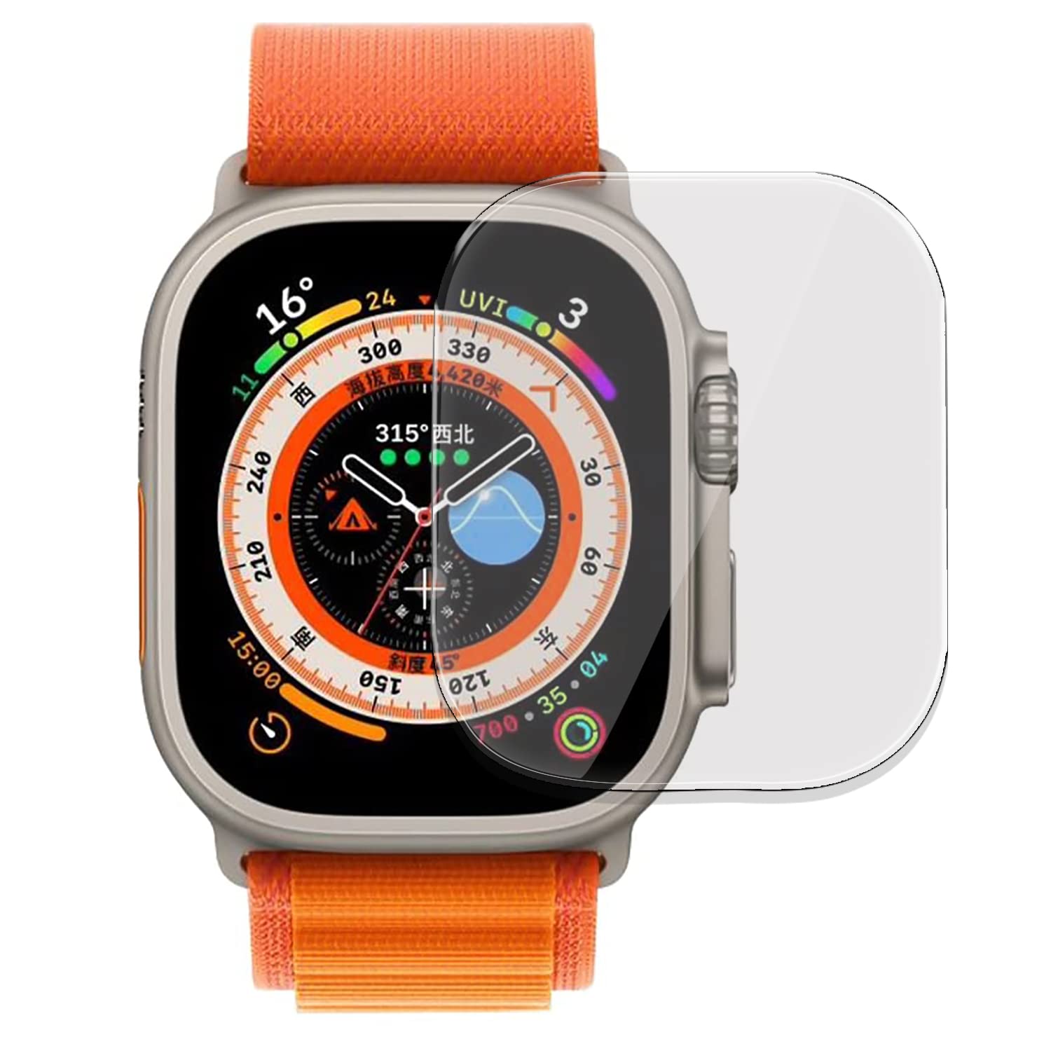 Tough Lee Tempered Glass Screen Guard Protector for Apple Watch Ultra 49mm - Full Screen Coverage with Easy Installation Kit; Transparent - Pack of 1 (B0BHSSFZPF) Amazon Price History, Amazon Price Tracker