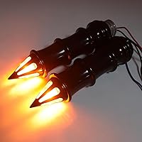 Vista 4 de HTTMT MT291-017-7/8'' - Agarres de manubrio negros para motocicleta de 7/8 pulgadas con señales de giro, compatibles con H-D XL Sportster 1200