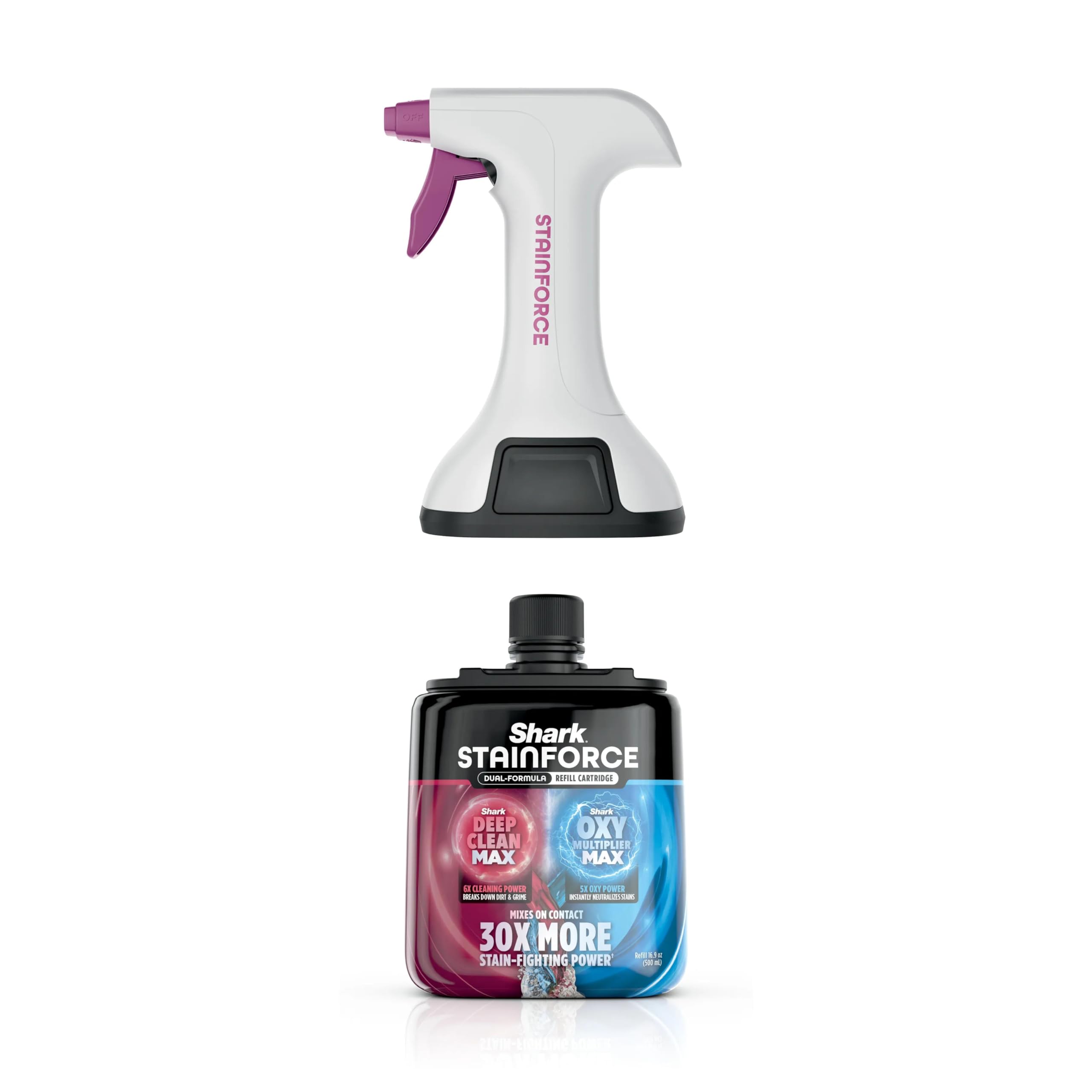 Shark StainForce Refill with Spray Head, Stain &amp; Odor Remover HXCM500S