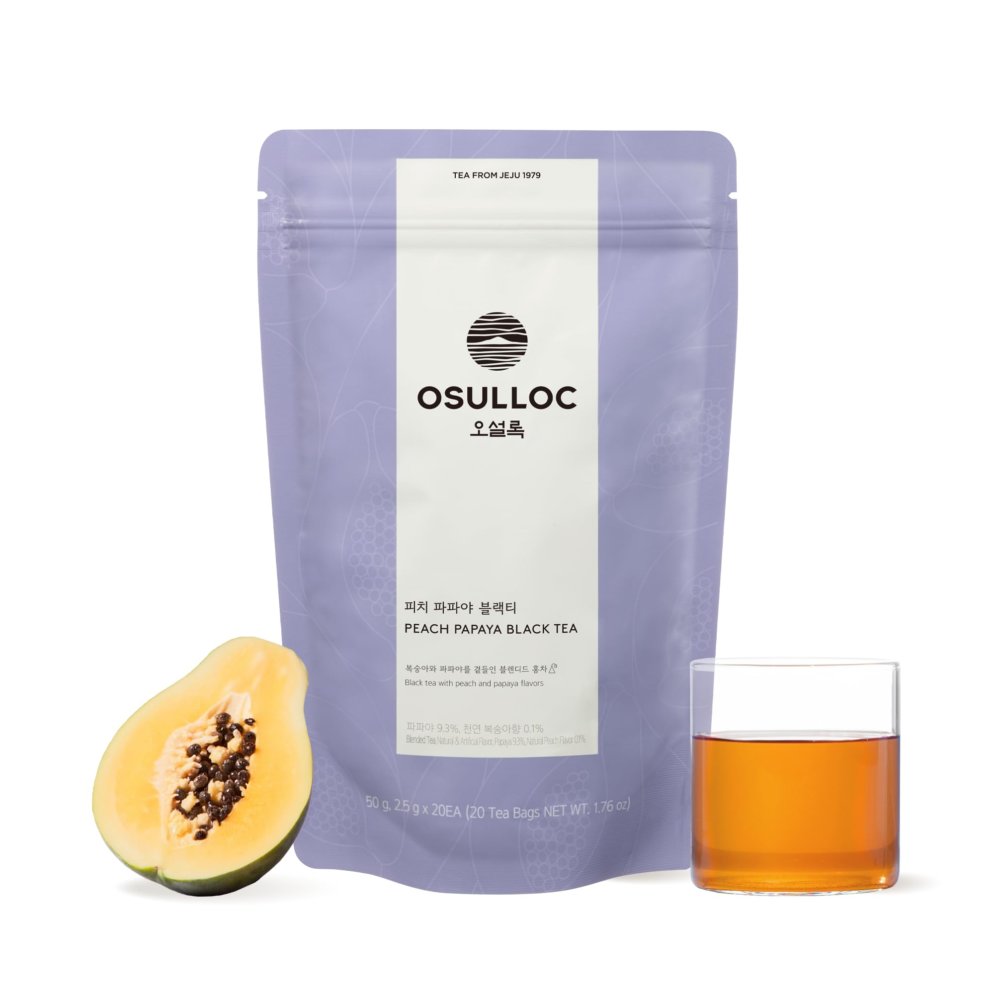 Amazon.com : OSULLOC Peach Papaya Black Tea | Sweet Fruit Tea | 20