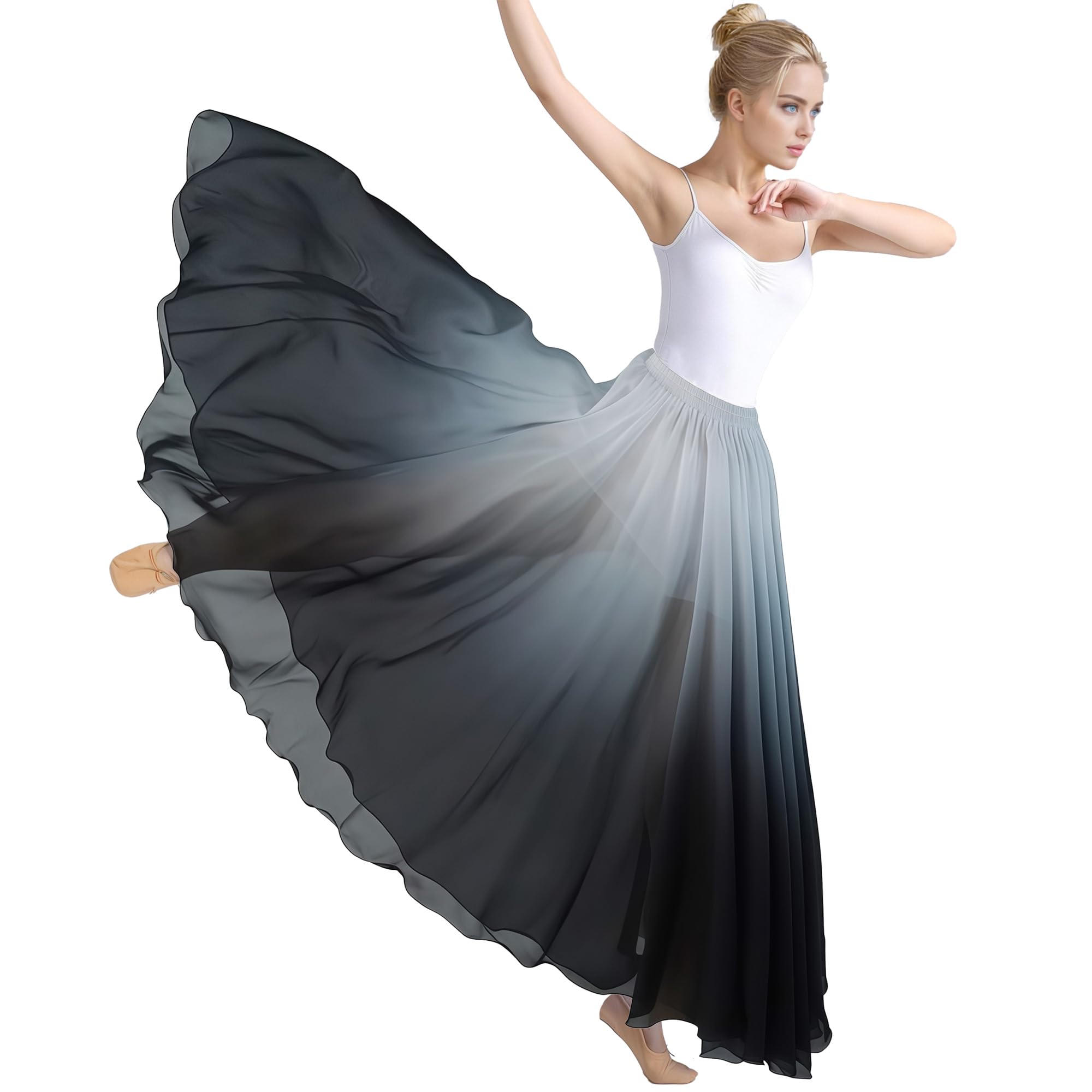 MUNAFIE Ballett Rock Damen Chiffon Wickelrock Ballett Kleidu
