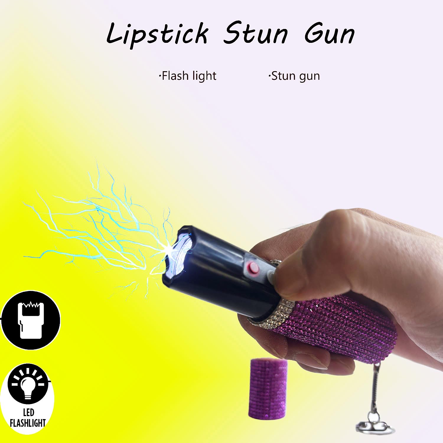 Lipstick Stun Gun for Women self Defense Flashlight Stun Guns with Safety