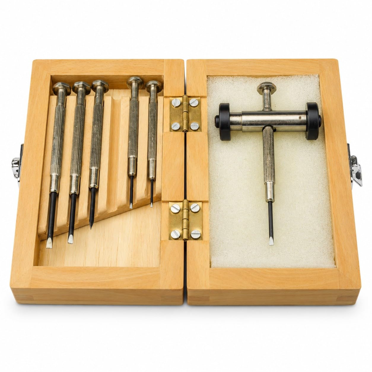 Jewellers Screwdriver Set x 6 in Wooden Box, Quality Tool & Sharpening Jig (J1312) Free UK Postage